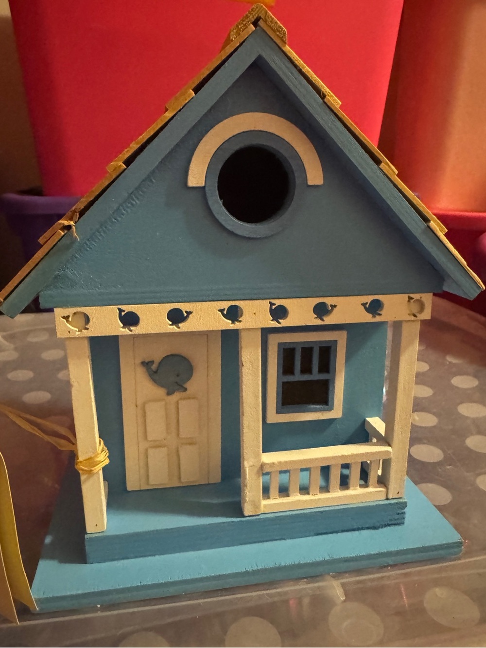 HB Home Bazaar Blue Whale Birdhouse